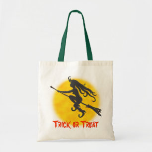 Halloween Full Moon Witch Bag Tote Bag