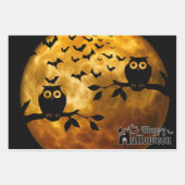 Halloween Full Moon Witch Spooky House Inpakpapier Vel (Voorkant 2)