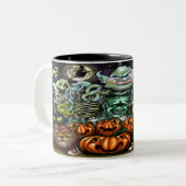 Halloween Fun Art Tweekleurige Koffiemok (Voorkant links)