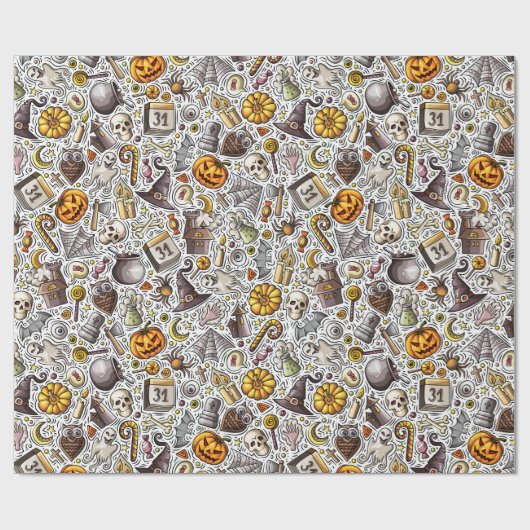 Halloween Fun Cadeaupapier (Vlak)