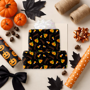 Halloween Fun Candy Corn en pompoen Cadeaupapier