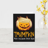 Halloween Fun Donald Trump kostuum cadeau idee Kaart (Gele Bloem)