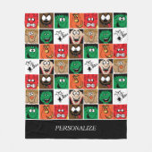 Halloween Fun Faces Fleece Deken (Voorkant)
