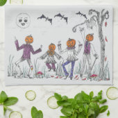 Halloween Fun Keuken Handdoek (Gevouwen)