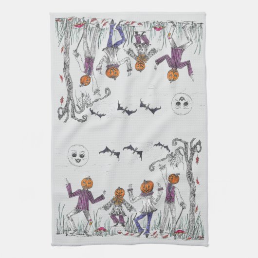 Halloween Fun Keuken Handdoek (Verticaal)