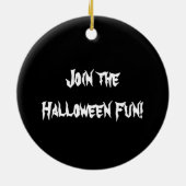 Halloween Fun met pompoenen, Ghost & Witches, ZSSG Keramisch Ornament (Achterkant)
