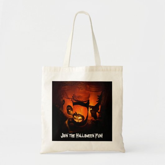 Halloween Fun met pompoenen, Ghost & Witches, ZSSG Tote Bag (Voorkant)