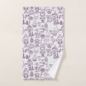 Halloween Fun Paars Bad Handdoek (Handdoek)