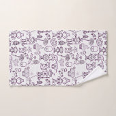 Halloween Fun Paars Bad Handdoek (Handdoek)