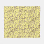 Halloween Fun Paars Fleece Deken (Voorkant (Horizontaal))