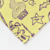 Halloween Fun Paars Fleece Deken (Hoek)