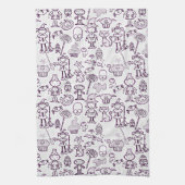 Halloween Fun Paars Theedoek (Verticaal)