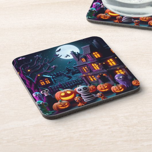 Halloween Fun Plastic Onderzetter (Linkerzijde)