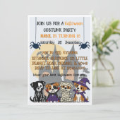 Halloween Fun Spooky Kostuum Party Design voor kin Kaart (Staand voorkant)