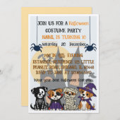 Halloween Fun Spooky Kostuum Party Design voor kin Kaart (Voorkant / Achterkant)