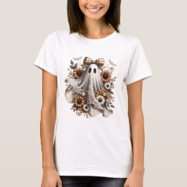 Halloween Fun T-shirt - Lace Ghost - Wht3 - Herfst