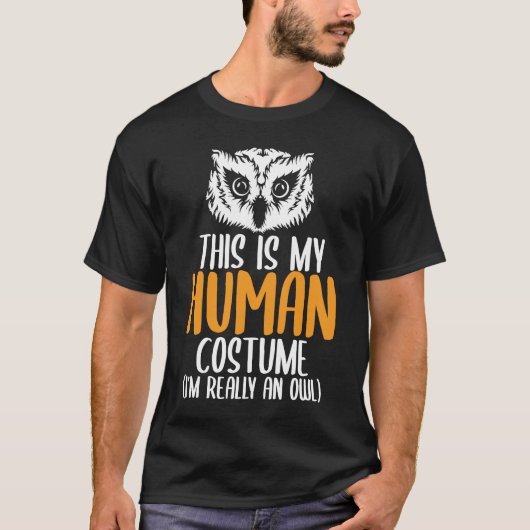 Halloween Funny Adult Kind Owl Apparel T-shirt (Voorkant)