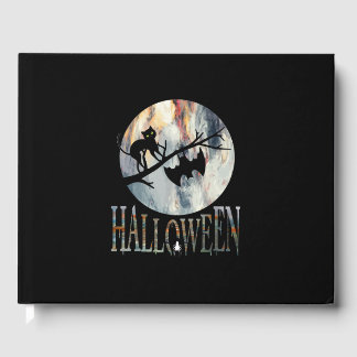 Halloween Funny Cat Halloween Birthday Gastenboek