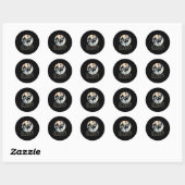 Halloween Funny Cat Halloween Birthday Ronde Sticker (Vel)