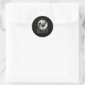 Halloween Funny Cat Halloween Birthday Ronde Sticker (Tas)