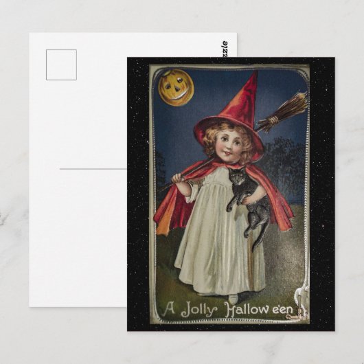 Halloween  Funny Cat Illustratie Briefkaart (Voorkant / Achterkant)