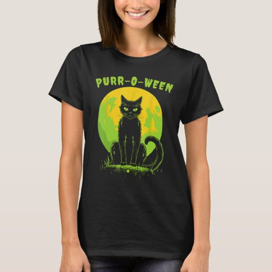 Halloween Funny Cat Spint-o-ween T-shirt (Voorkant)
