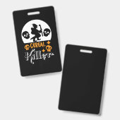 Halloween Funny Cereal Birthday Badge (Voor- en achterkant)