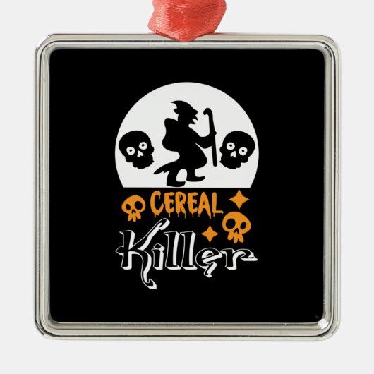 Halloween Funny Cereal Birthday Metalen Ornament (Voorkant)