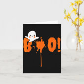 Halloween Funny Cute Ghost Boo! Design Gift  Kaart (Gele Bloem)