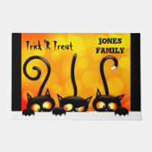 Halloween Funny Cute Three Little Kittens Doormat Deurmat (Voorkant)