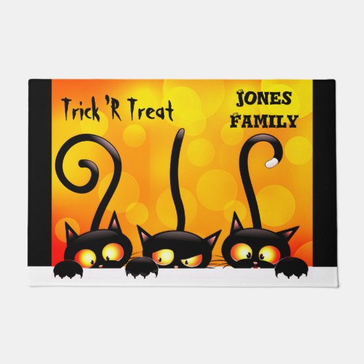 Halloween Funny Cute Three Little Kittens Doormat Deurmat (Voorkant)
