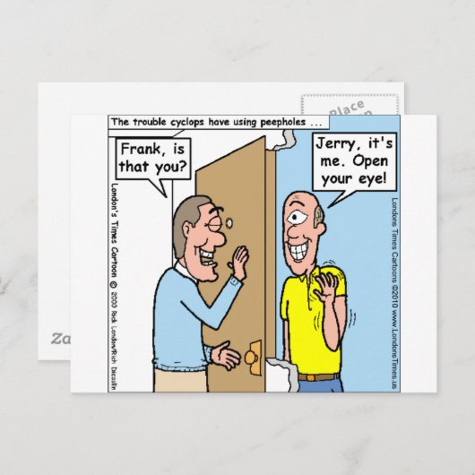 Halloween Funny Cyclops T - shirts Mokken Kaarten  (Voorkant / Achterkant)