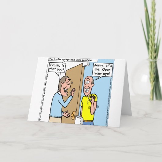 Halloween Funny Cyclops T - shirts Mokken Kaarten  (Voorkant)