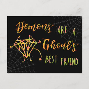 Halloween Funny Demons zijn een Ghouls Best Friend Feestdagenkaart