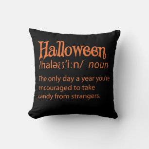 Halloween Funny Dictionary Definition Kussen