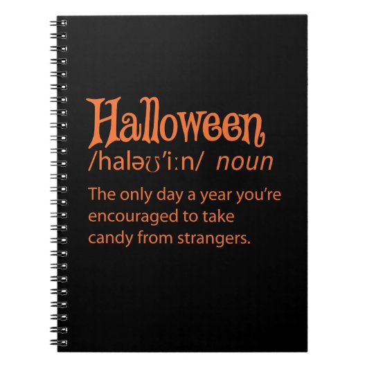 Halloween Funny Dictionary Definition Notitieboek (Voorkant)