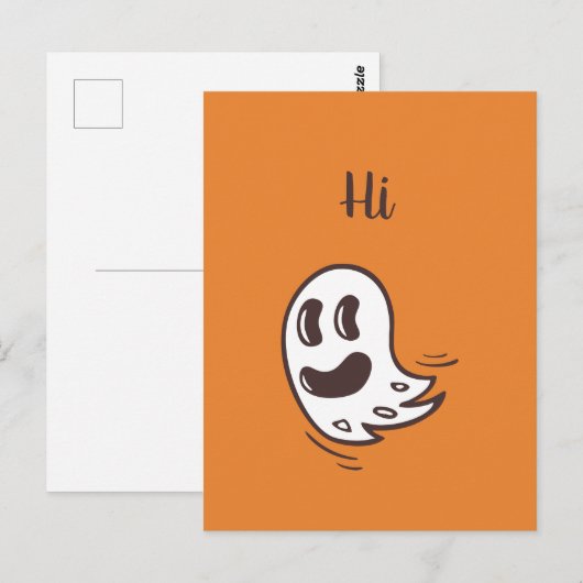 Halloween Funny Ghost Briefkaart (Voorkant / Achterkant)