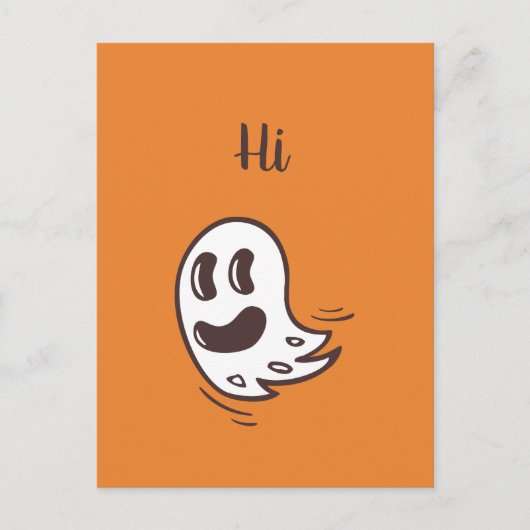Halloween Funny Ghost Briefkaart (Voorkant)