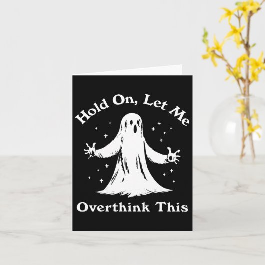 Halloween Funny Ghost Laat me deze grafiek overden Kaart (Gele Bloem)