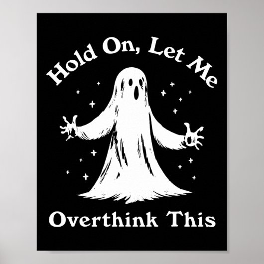 Halloween Funny Ghost Laat me deze grafiek overden Poster (Voorkant)