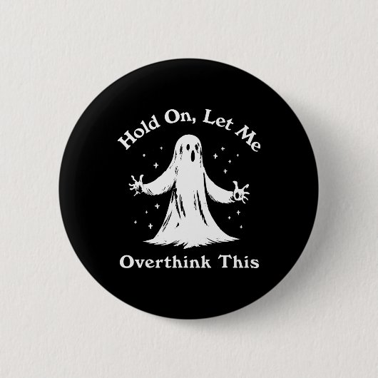Halloween Funny Ghost Laat me deze grafiek overden Ronde Button 5,7 Cm (Voorkant)