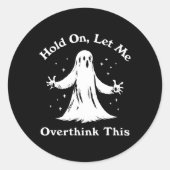 Halloween Funny Ghost Laat me deze grafiek overden Ronde Sticker (Voorkant)