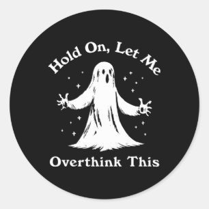 Halloween Funny Ghost Laat me deze grafiek overden Ronde Sticker