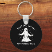 Halloween Funny Ghost Laat me deze grafiek overden Sleutelhanger (Voorkant)