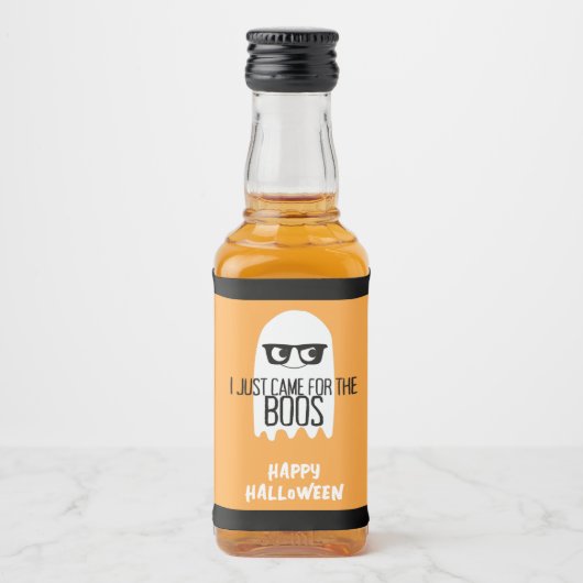 Halloween Funny Ghost Pun, ik ben net naar de Boos Likeurfles Etiket (Voorkant)