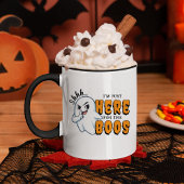 Halloween Funny Ghost Pun Just Here voor de boeken Mok