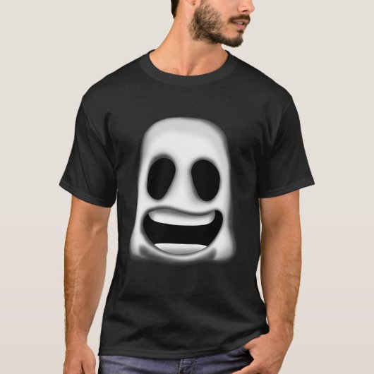 Halloween Funny Ghost With Teeth Face Men Women Ki T-shirt (Voorkant)