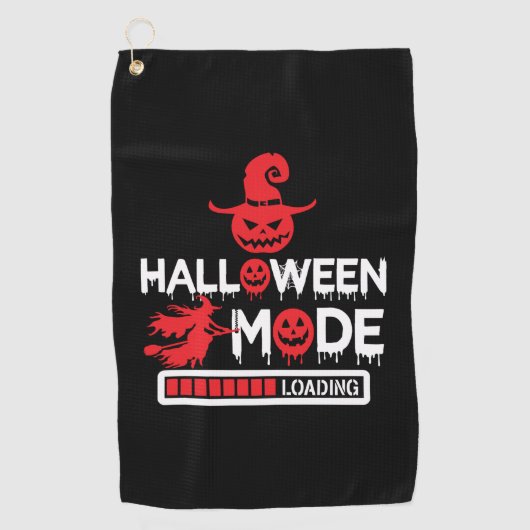 Halloween Funny Halloween Mode Loading Birthday Golfhanddoek (Voorkant)