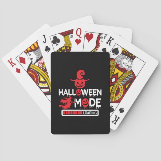 Halloween Funny Halloween Mode Loading Birthday Pokerkaarten (Achterkant)
