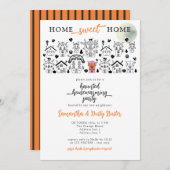 Halloween Funny Haunted House Housewarming Party Kaart (Voorkant / Achterkant)